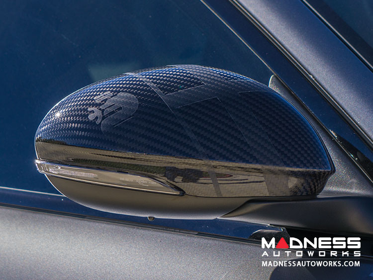 Genuine Carbon Fiber Mirror Covers for your Alfa Romeo Giulia. Alfa